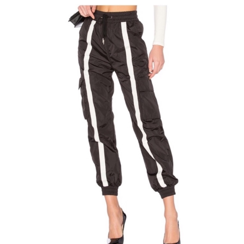 Danielle guzio track pants Black & white stripe